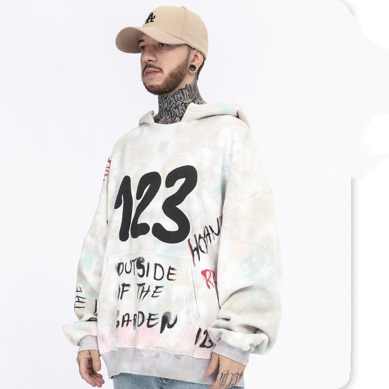Vintage Heavy Wash Graphic Hoodie for Women