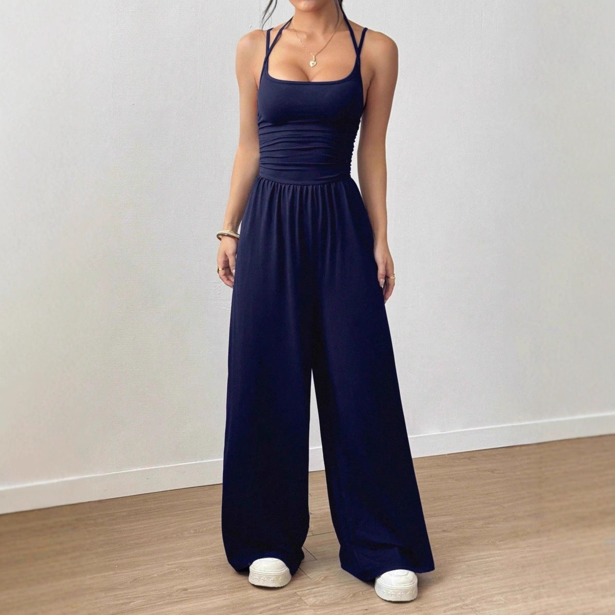 Comfy Casual Travel Vacation Pocket Jumpsuit