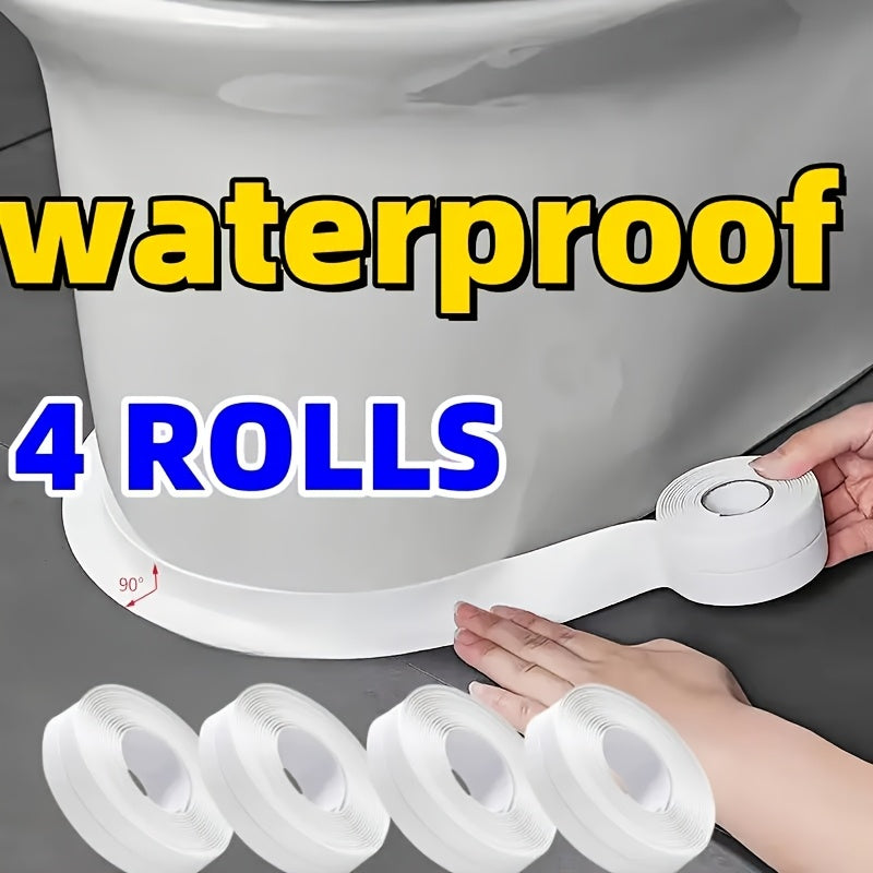 White Waterproof Self-Adhesive Caulk Tape for Bathroom Sealing Strips