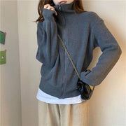 Cozy Knit Zip Cardigan Sweater for Women