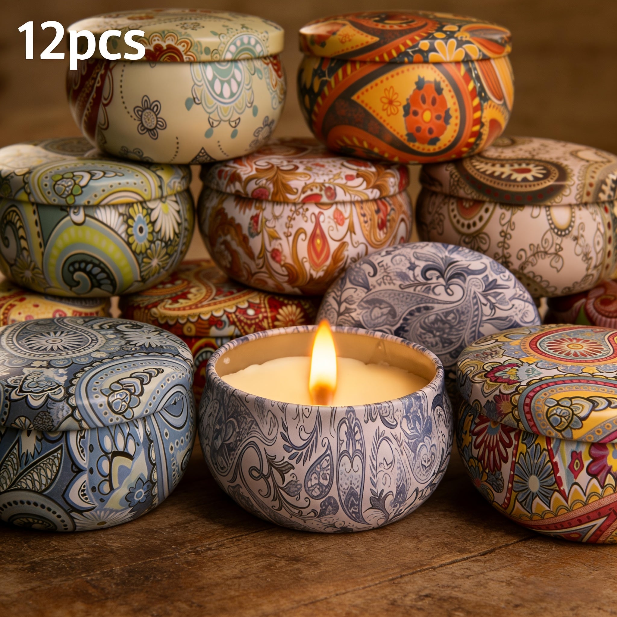 12‑Piece Soy Wax Scented Candle Set – 2.5 oz Each, Stress‑Relief Home Fragrance