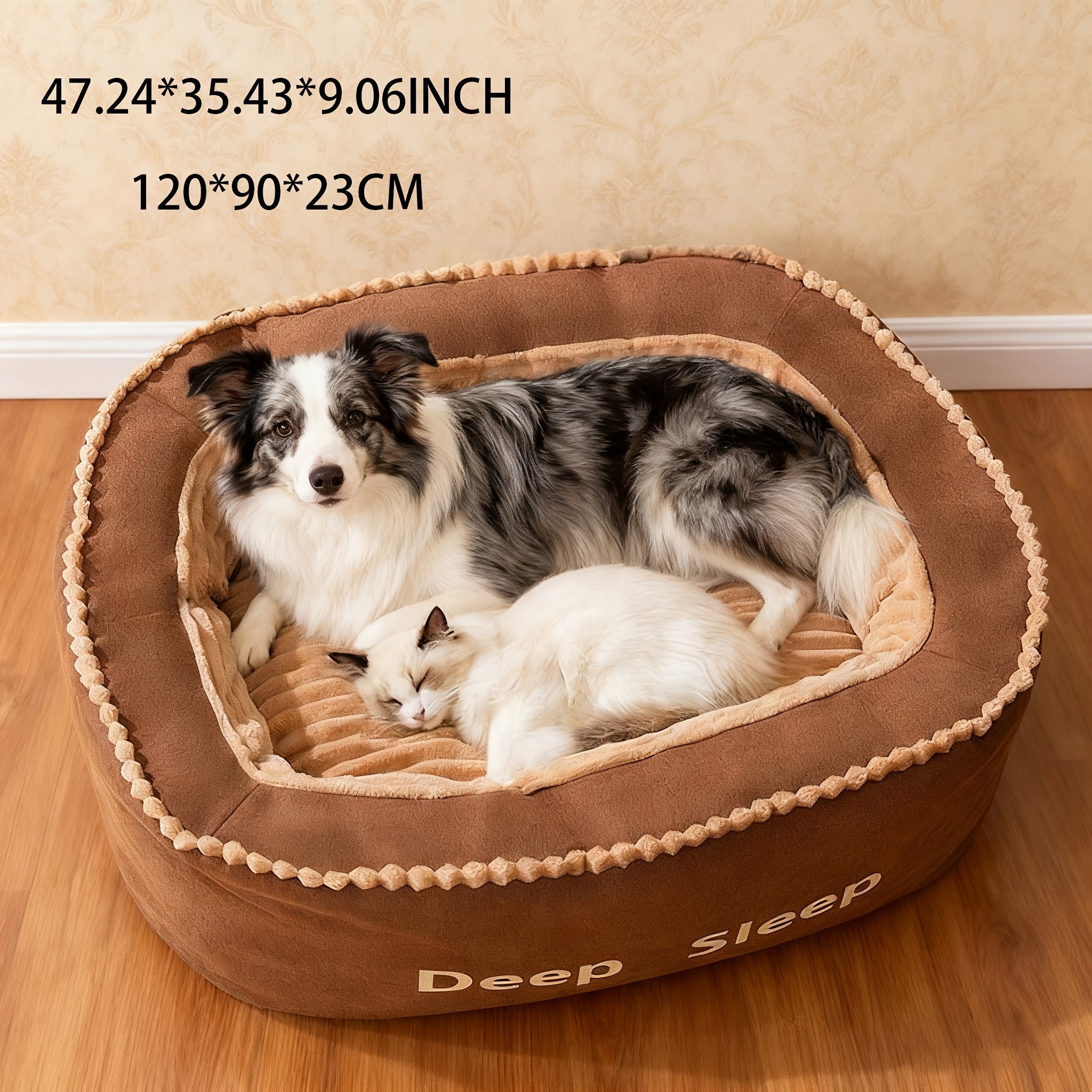 Giant Luxury Xxl Large Dog Bed - Human-Size Design For Big And Medium Breeds, Breathable In Summer, Warming Winter Supportive Pet Couch & Kennel. Extra-Large Size Suitable To All Climates With Remo...