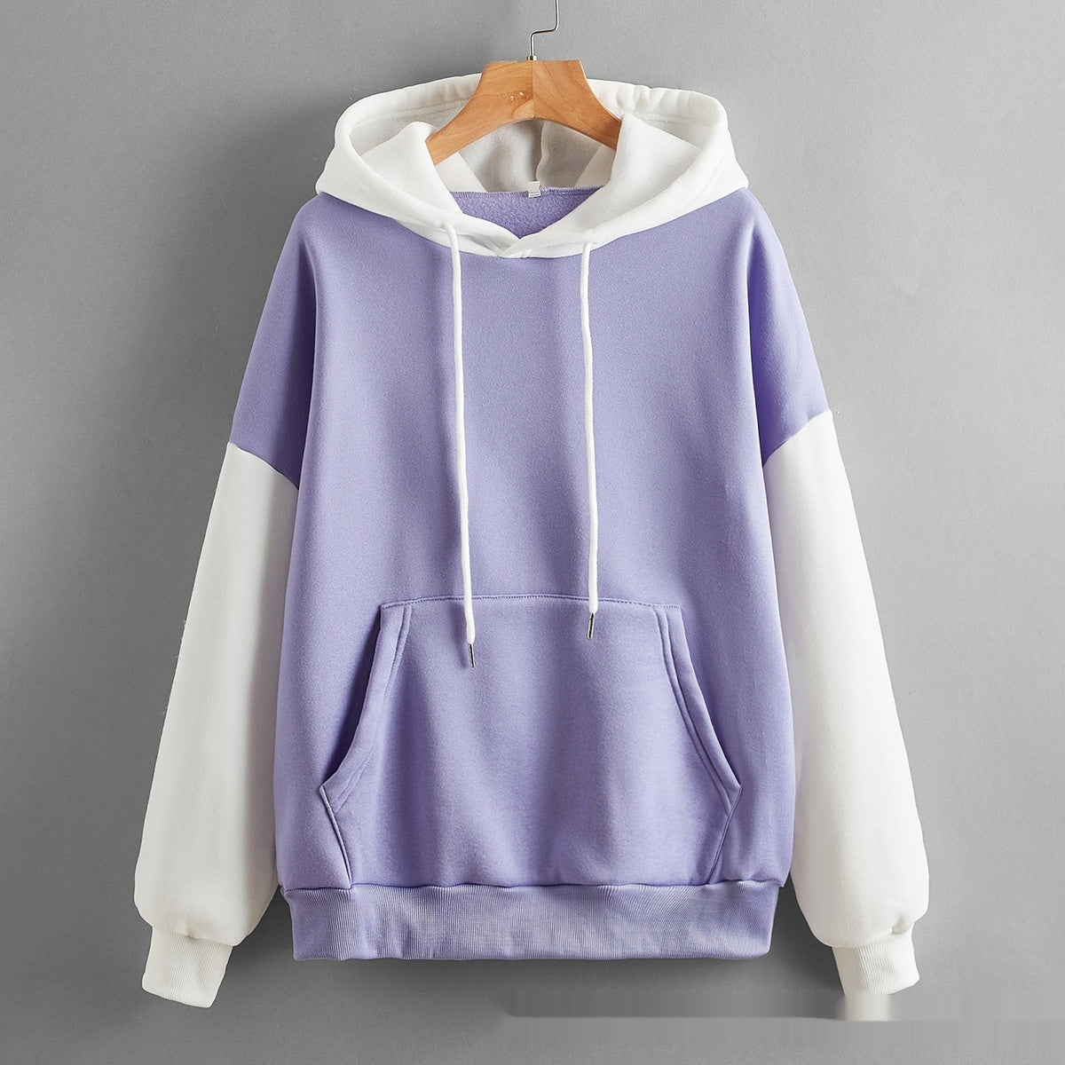Women's Casual Loose Patchwork Hooded Coat