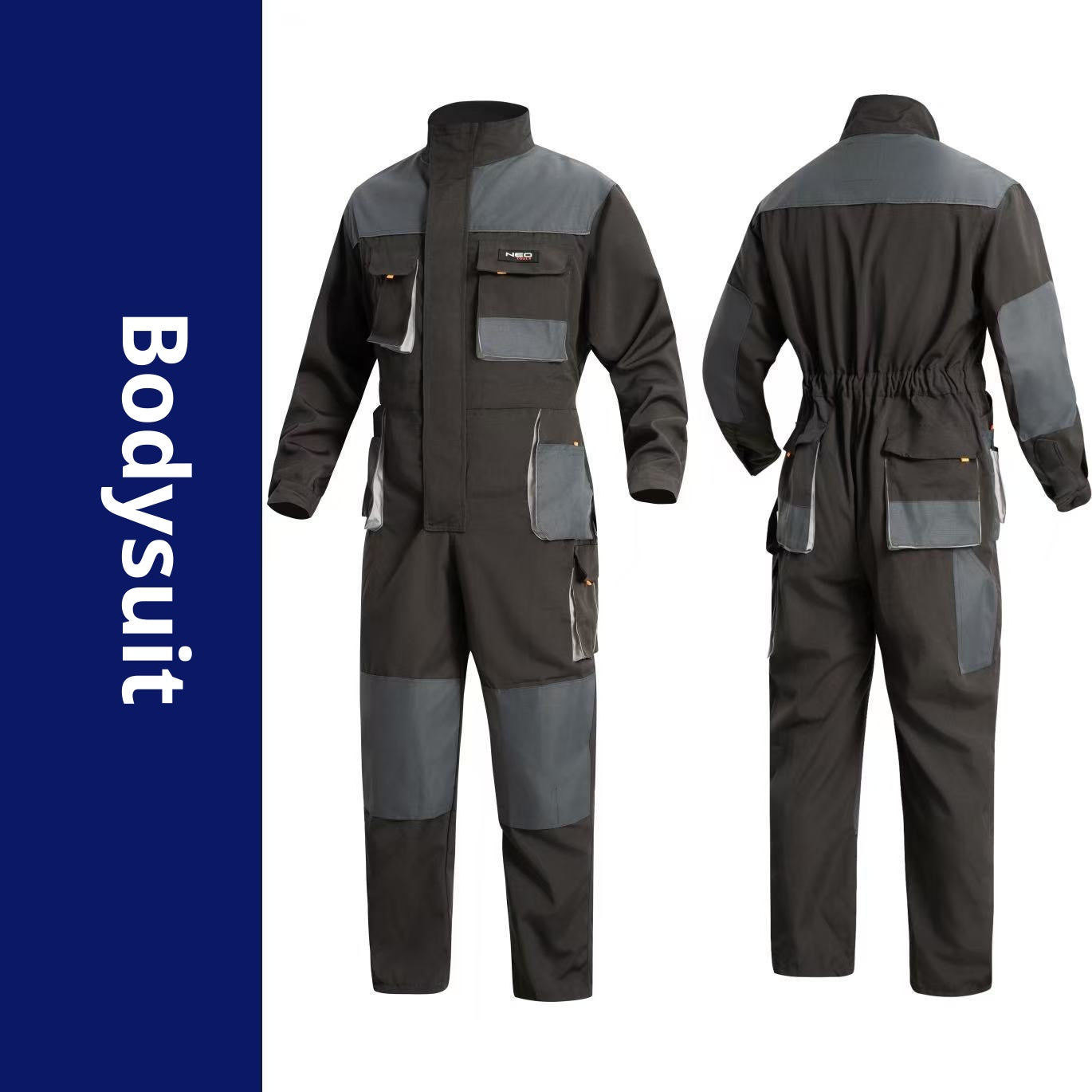 Men's Durable Multi-Pocket Long-Sleeve Work Overalls