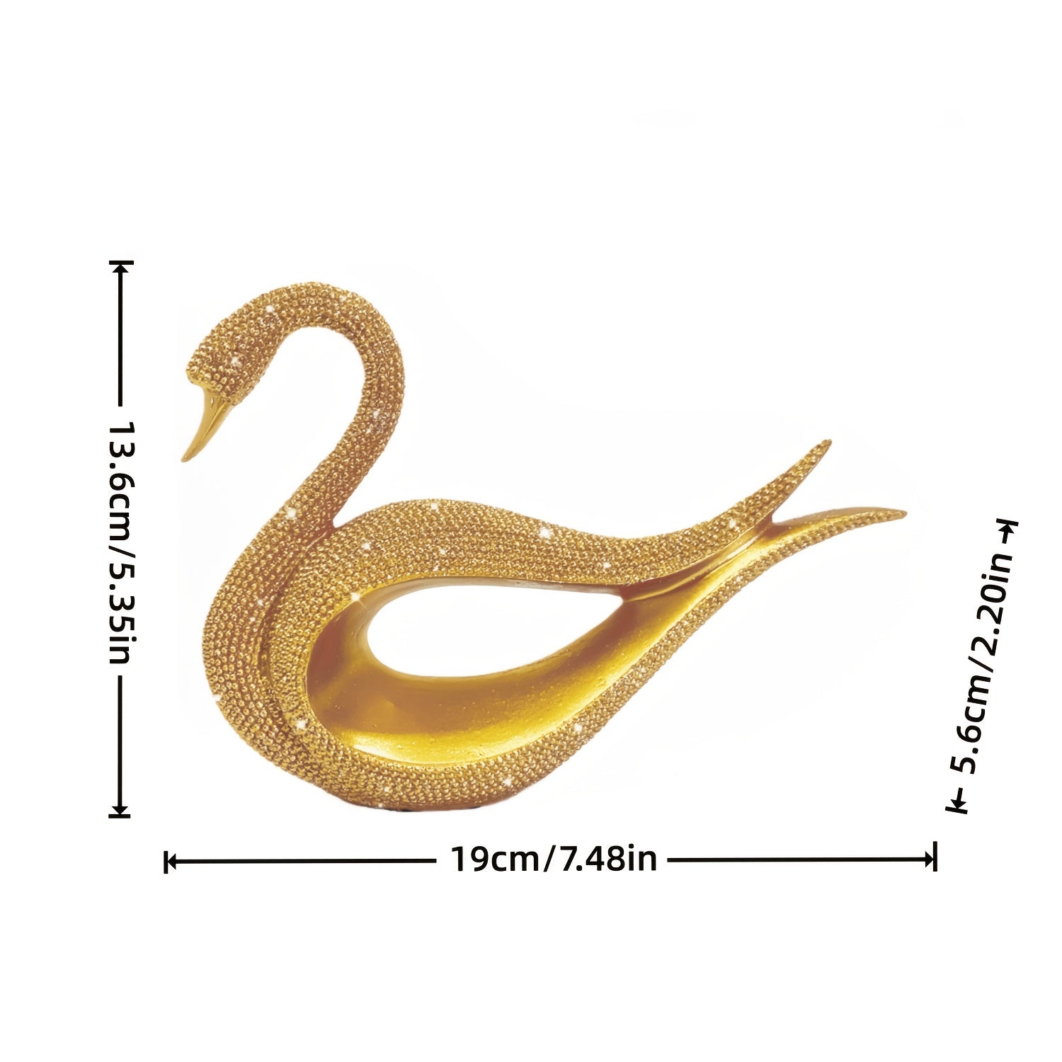 Swan ornament 3D resin sculpture for creative home decor