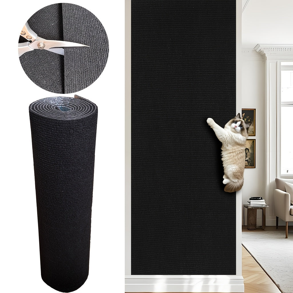 Self-adhesive Cat Scratching Mat Versatile And Durable Cat Scratching Board, Interactive Pet Cat Climbing Mat Durable Polyester DIY Home Decor Christmas Gift Scratch-resistant Felt Mat For Walls And