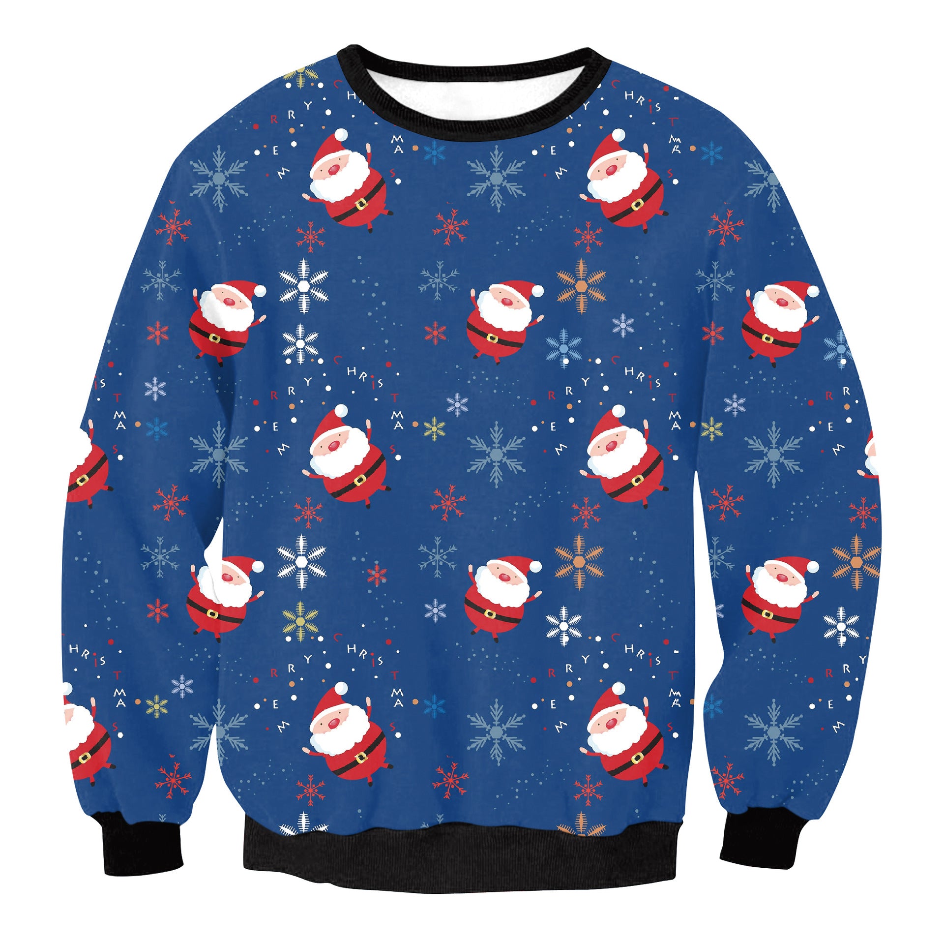 Festive Santa Elk Christmas Sweatshirt for Women