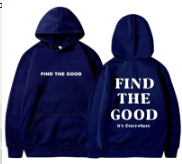 Cozy Brushed Letter Print Pullover Hoodie