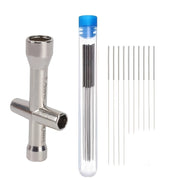 3D Printer Nozzle Cleaning Needle Set with Windshield‑Wiper Style Wrench – M2, M2.5, M3, M4 Compatible