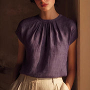 Relaxed-fit Casual Short-sleeve Top for Women