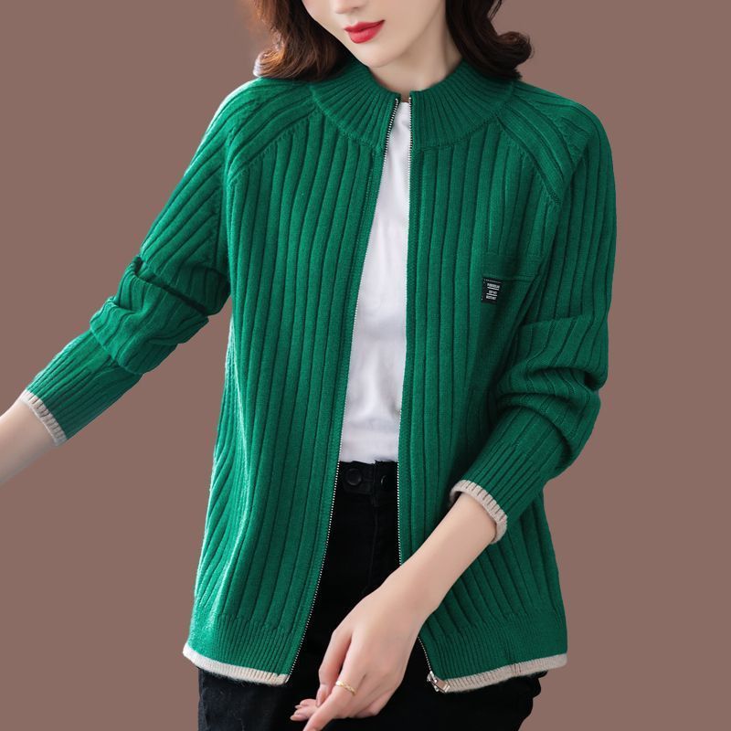 New Outerwear Loose and Stylish Long Sleeves Outer Match Knitted Cardigan Women's Sweater Coat