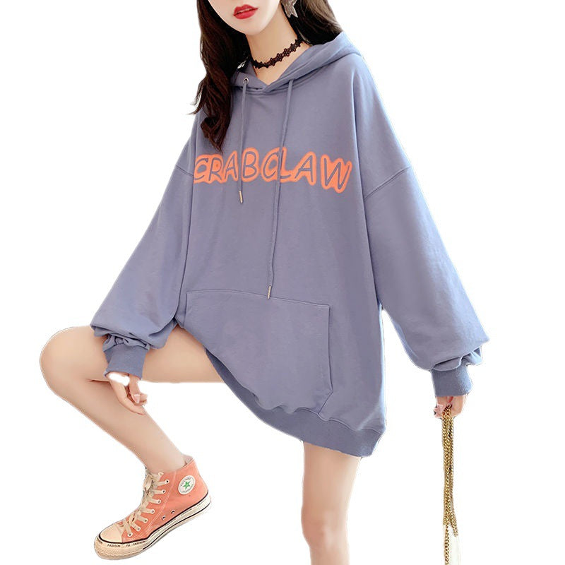 Trendy Western-Style Mid-Length Loose Sweatshirt
