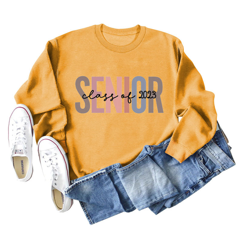 Women's Letter Print Casual Long Sleeve Loose Sweater