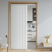 Household Solid Color Folding Partition Door Curtain