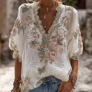 Chic 3D Off‑Shoulder Short‑Sleeve Top – Fall Trend