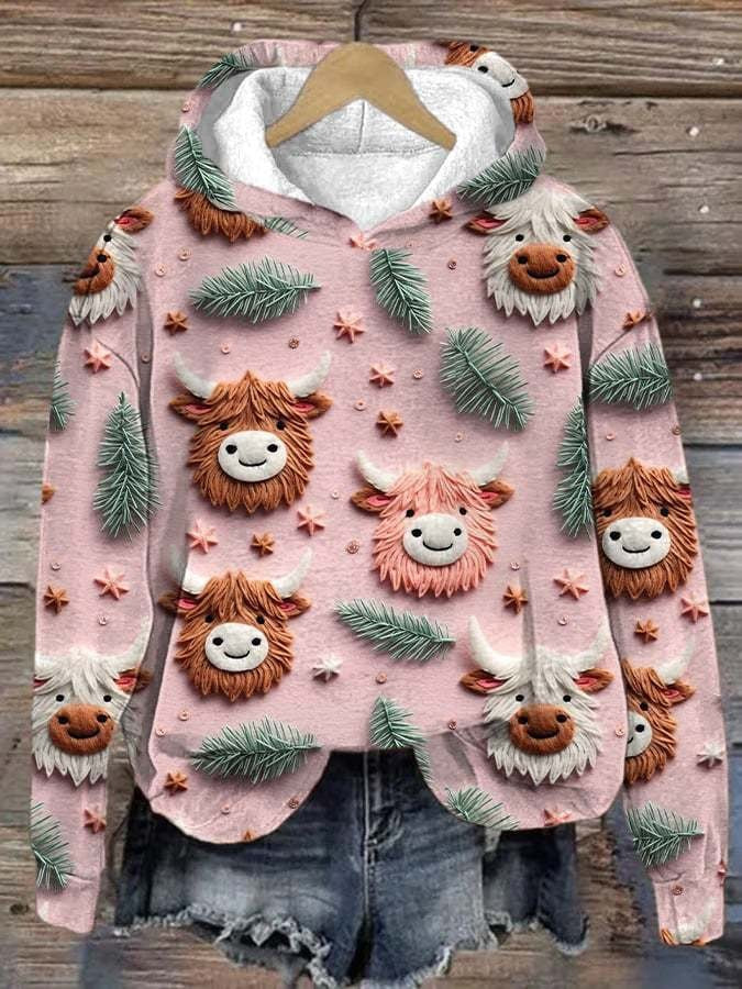 Festive 3D Print Christmas Couple Hoodie & Sweatshirt