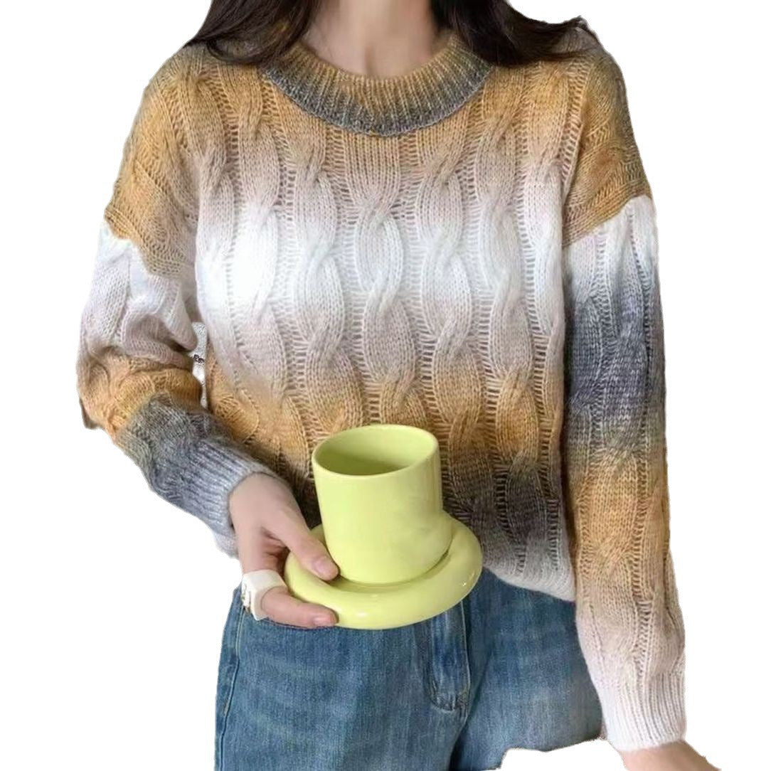Fashionable Round-neck Sweet and Casual Sweater for Women
