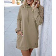 Women's Casual Loose Long Sleeve Hooded Jacket