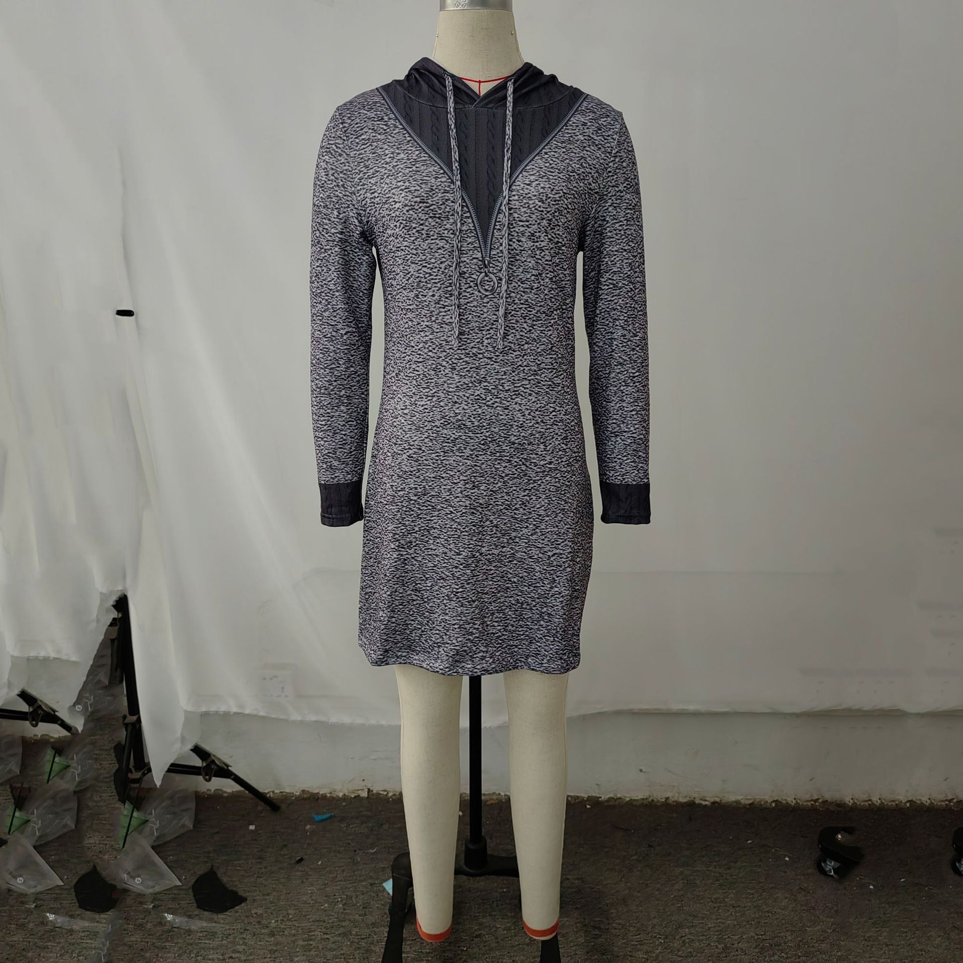 Cashmere-Blend Camo Mid-Length Pullover Sweater