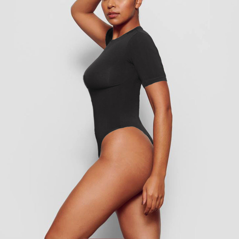 Women's Half-Sleeve Casual Bodycon Jumpsuit