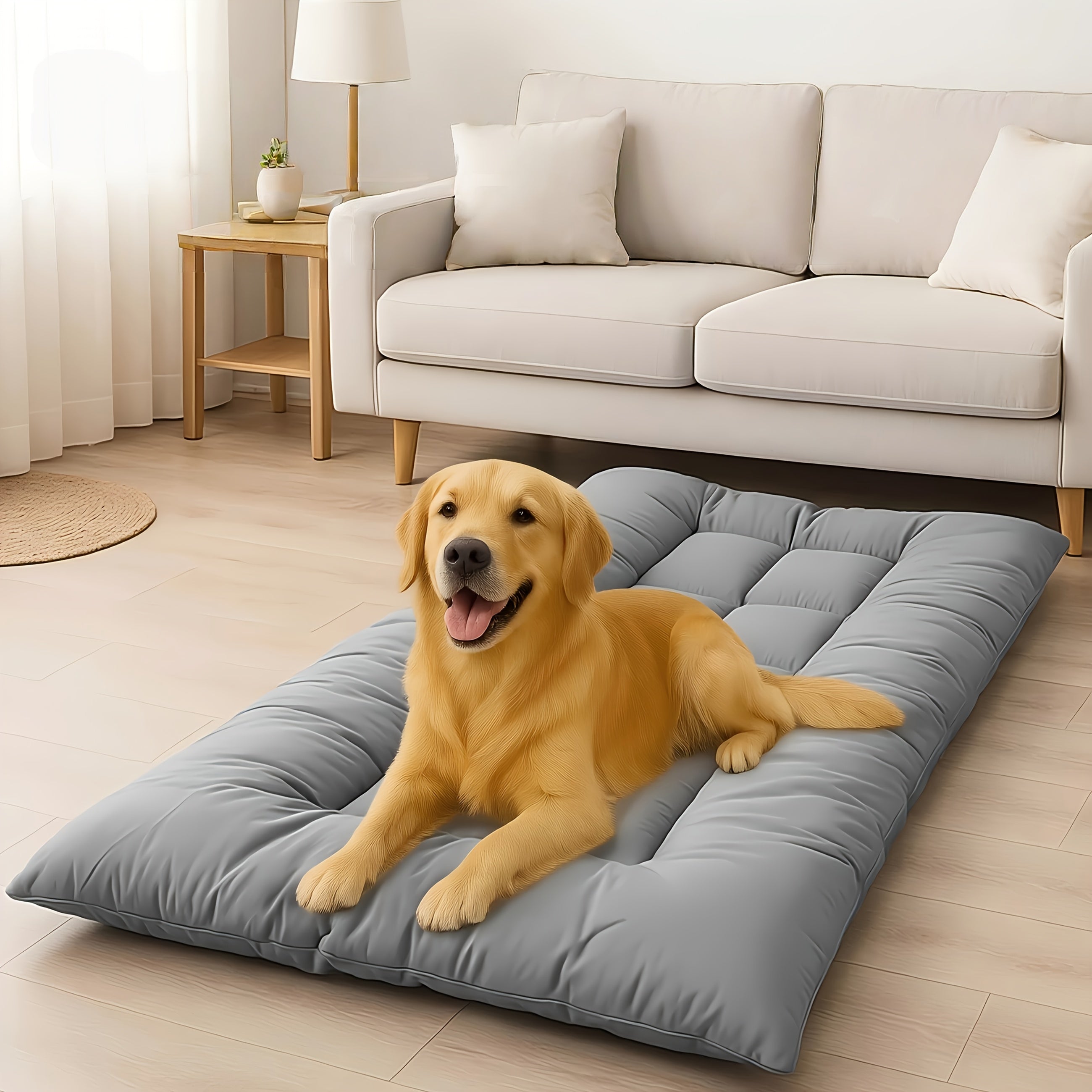 Large Super Soft Pet Dot Dog Mat, Bed And Sofa Couch For Small Medium Large Breeds & Cat - Oversized Plush Comfortable Rectangular Pad, Dog Sofa Bed, Large Dog Couch, Large Dog Sofa, Pet Sofa Bed,...