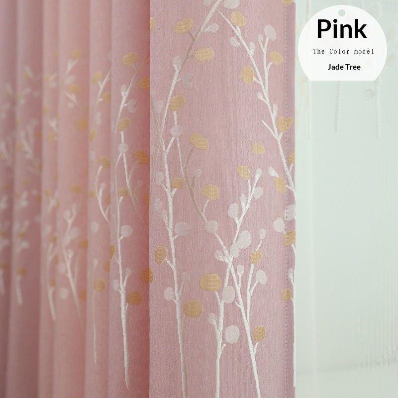 Ready-made Blackout Curtains Thickened Sun-blocking Fabric No Drilling Required Fully Hook-compatible