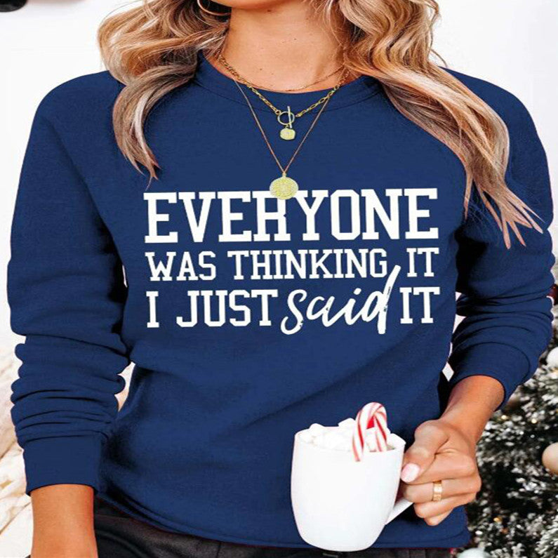 Unisex Korean Style Loose Round Neck Casual Sweatshirt