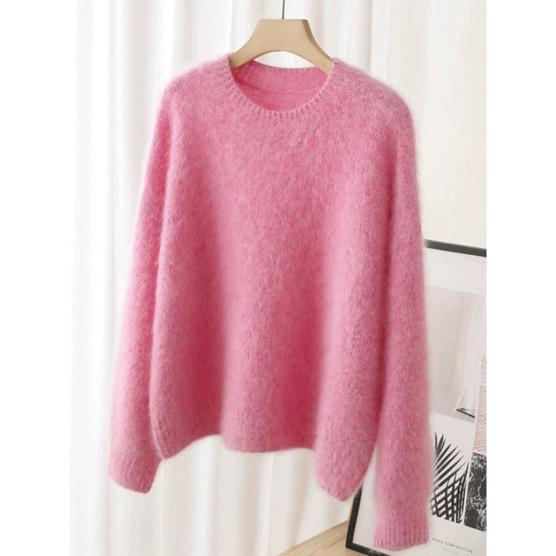 Laid-back Casual Knitted Sweater for Women