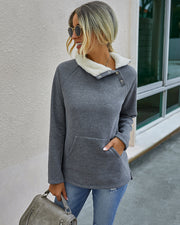Women's Stitching Plush Comfortable Warm Sweater