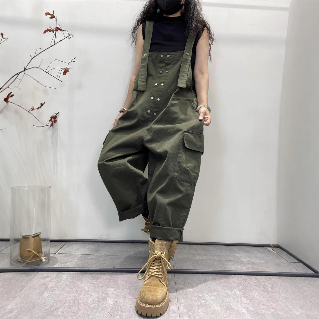 Plus-Size Minimalist Straight-Leg Casual Pants