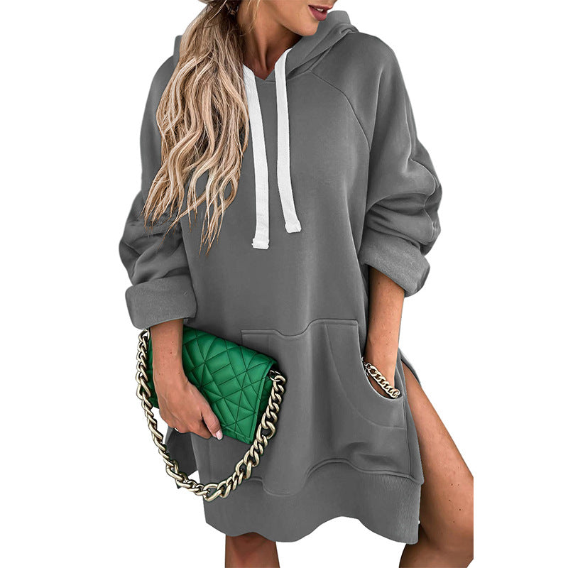 Cozy Solid Color Loose Mid-Length Women's Sweater