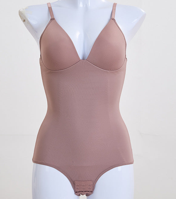 Seamless V-Neck Waist Trainer & Body Shaping Corset
