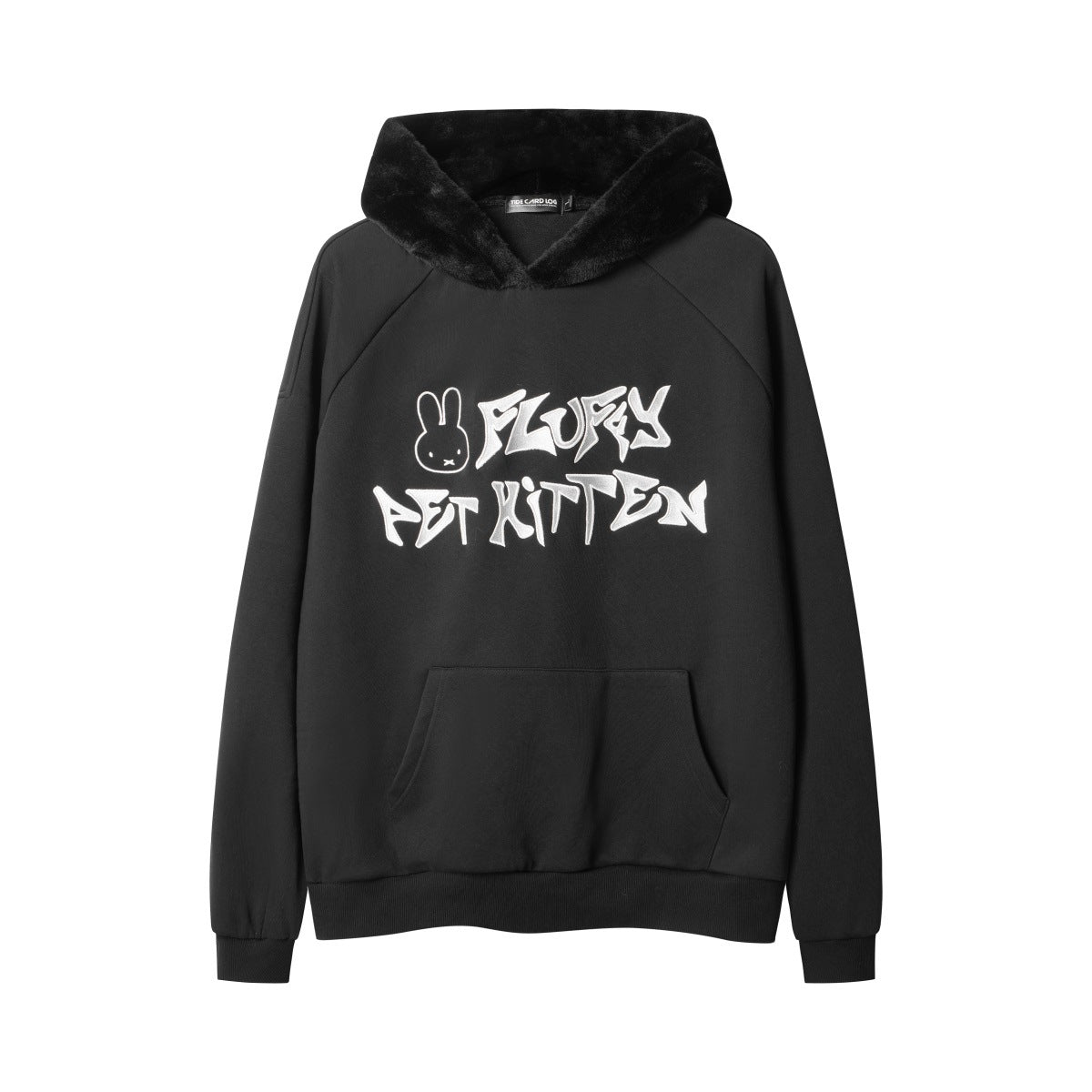 Plush Contrast Thermal Hooded Sweatshirt