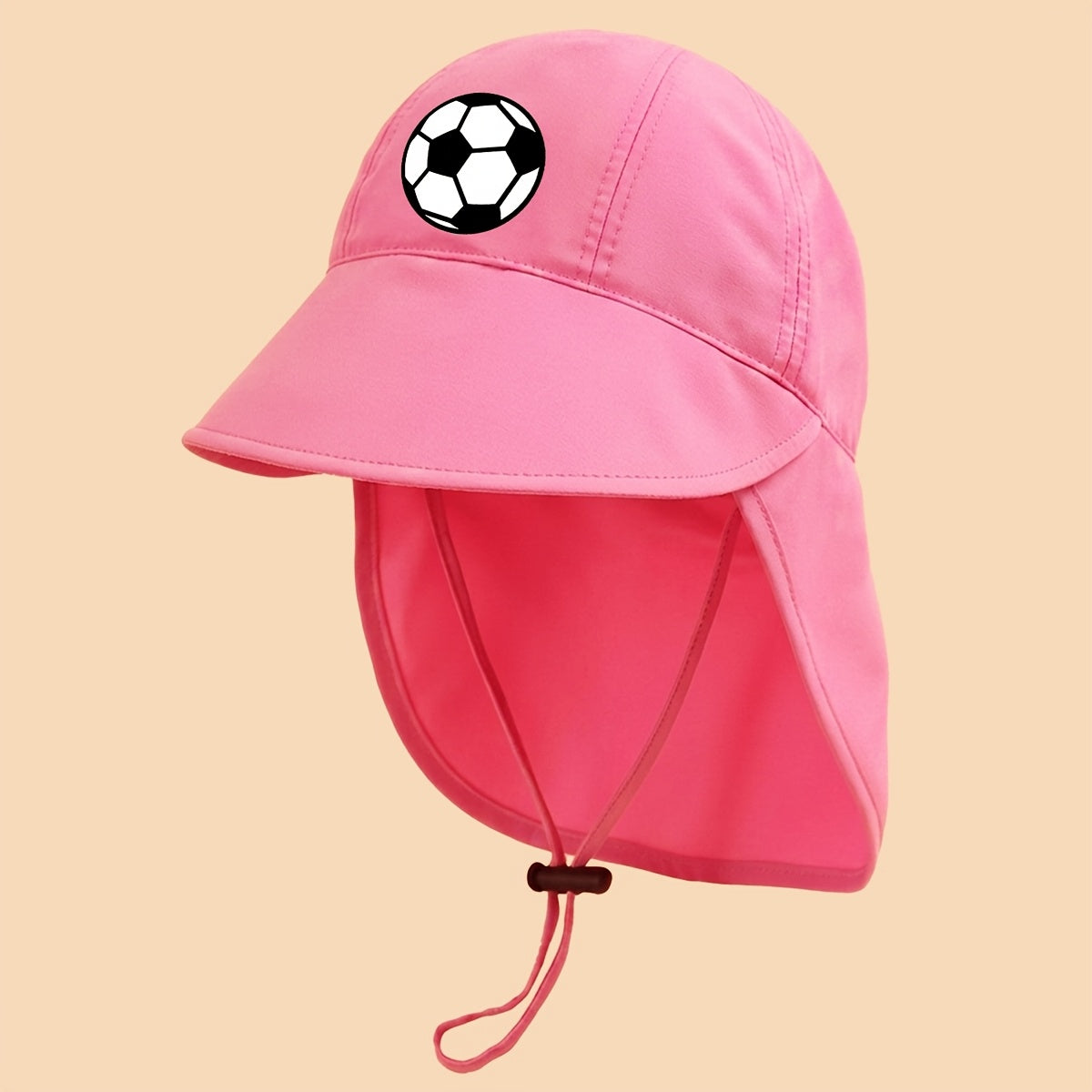 Children's Soccer Print Bucket Hat with Adjustable Strap