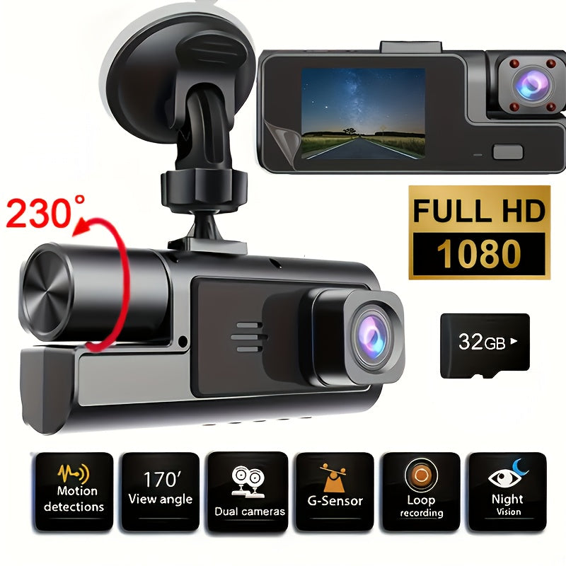 1080P Triple Camera Dash Cam