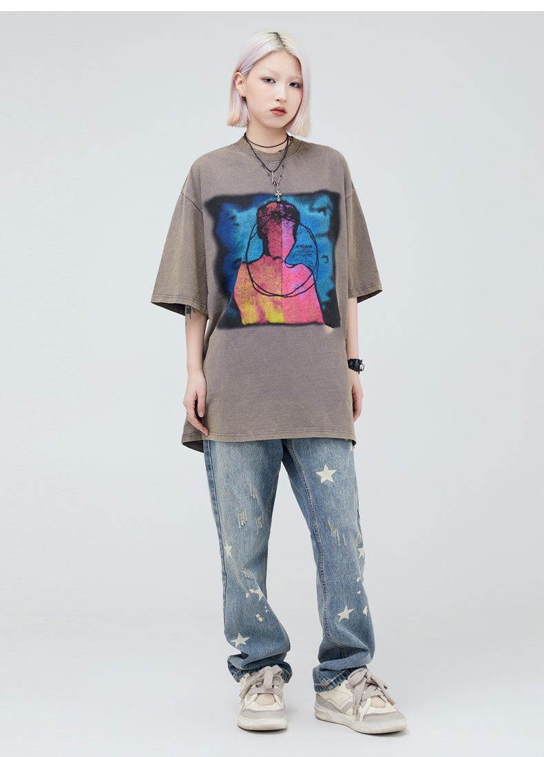 Men's Vintage Washed Loose Fit Short-Sleeve Tee