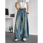 Distressed Denim Flare Jeans for Men