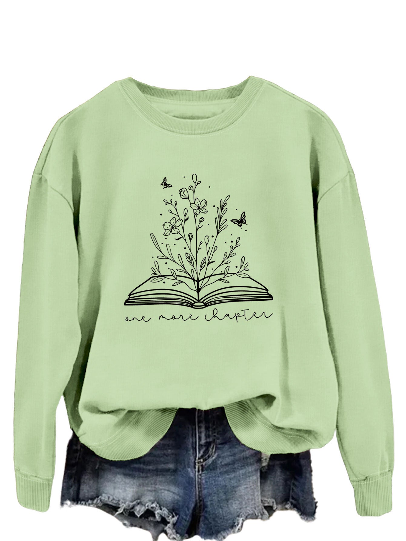 Casual Long Sleeve Letter Print Loose Sweatshirt