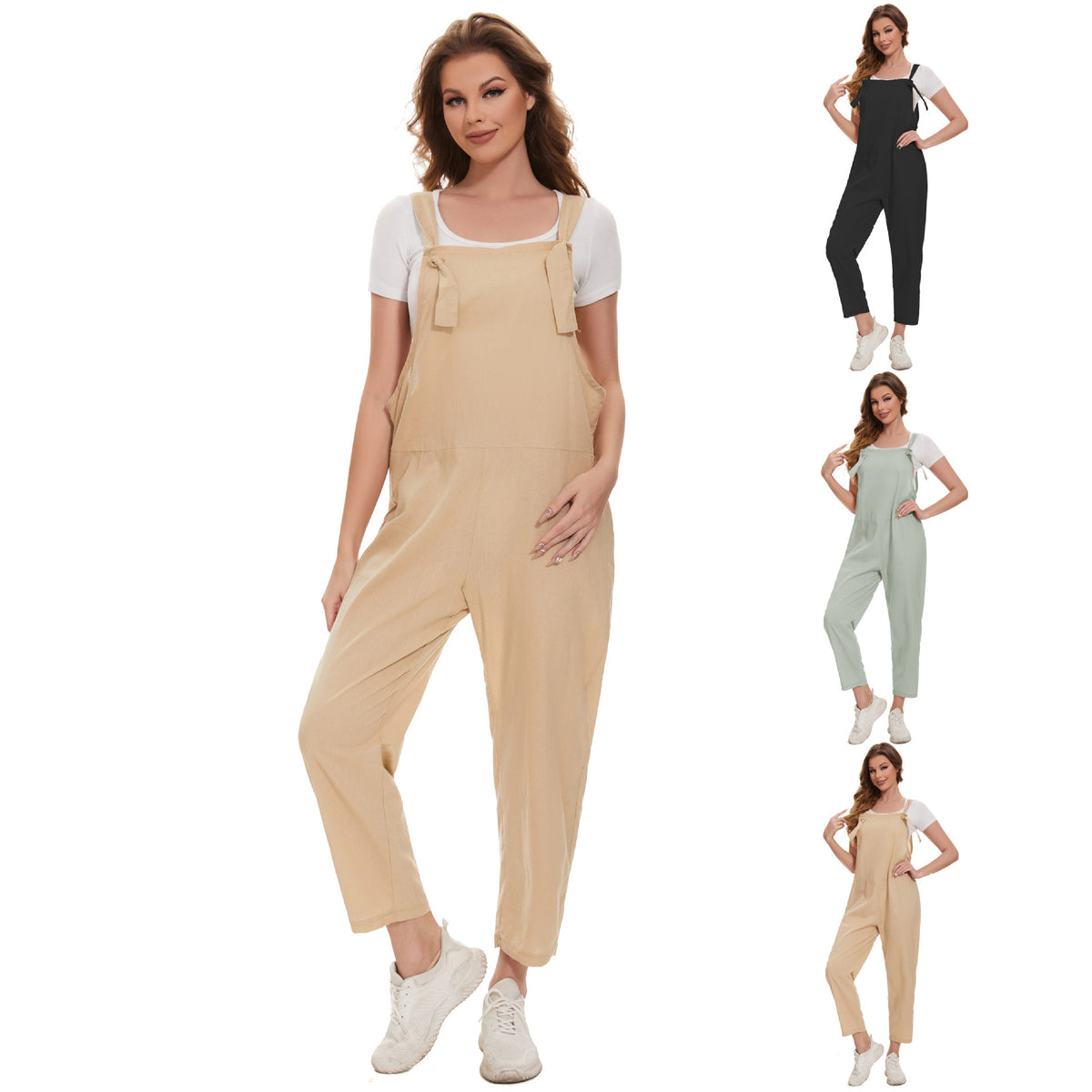 Casual Loose Plus-Size Womens Jumpsuit With Straps