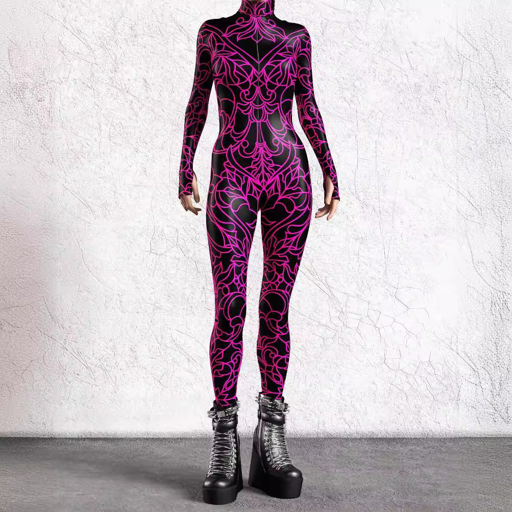 Tights Digital Printing One-piece Play Costume