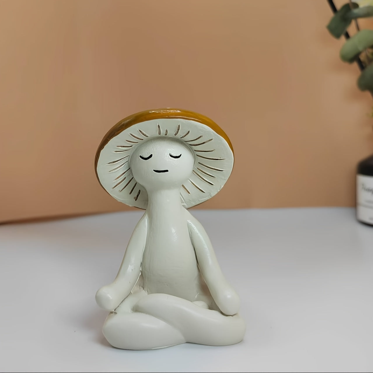 Resin Mushroom Figurines for Meditation and Garden Decor