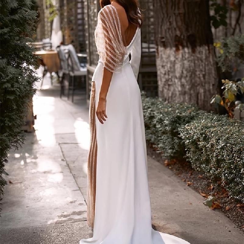 Women's V-Neck Lace Patchwork Irregular Elegant Jumpsuit