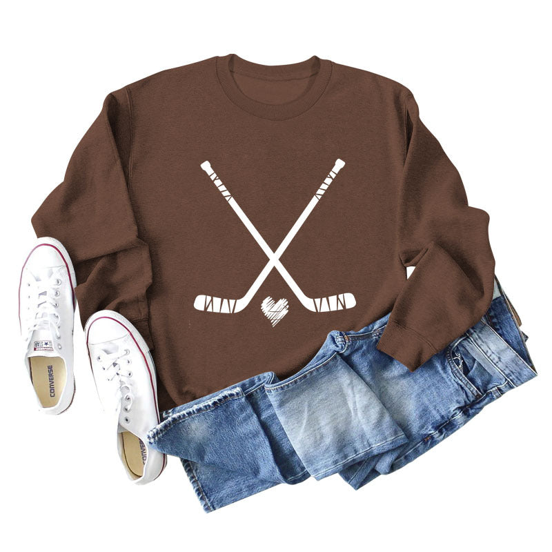 Plus Size Casual Long Sleeve Letter Print Autumn Sweater