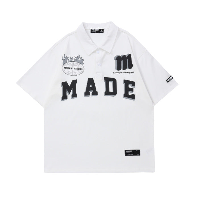 Vintage Loose Men's Half Sleeve Retro T-Shirt