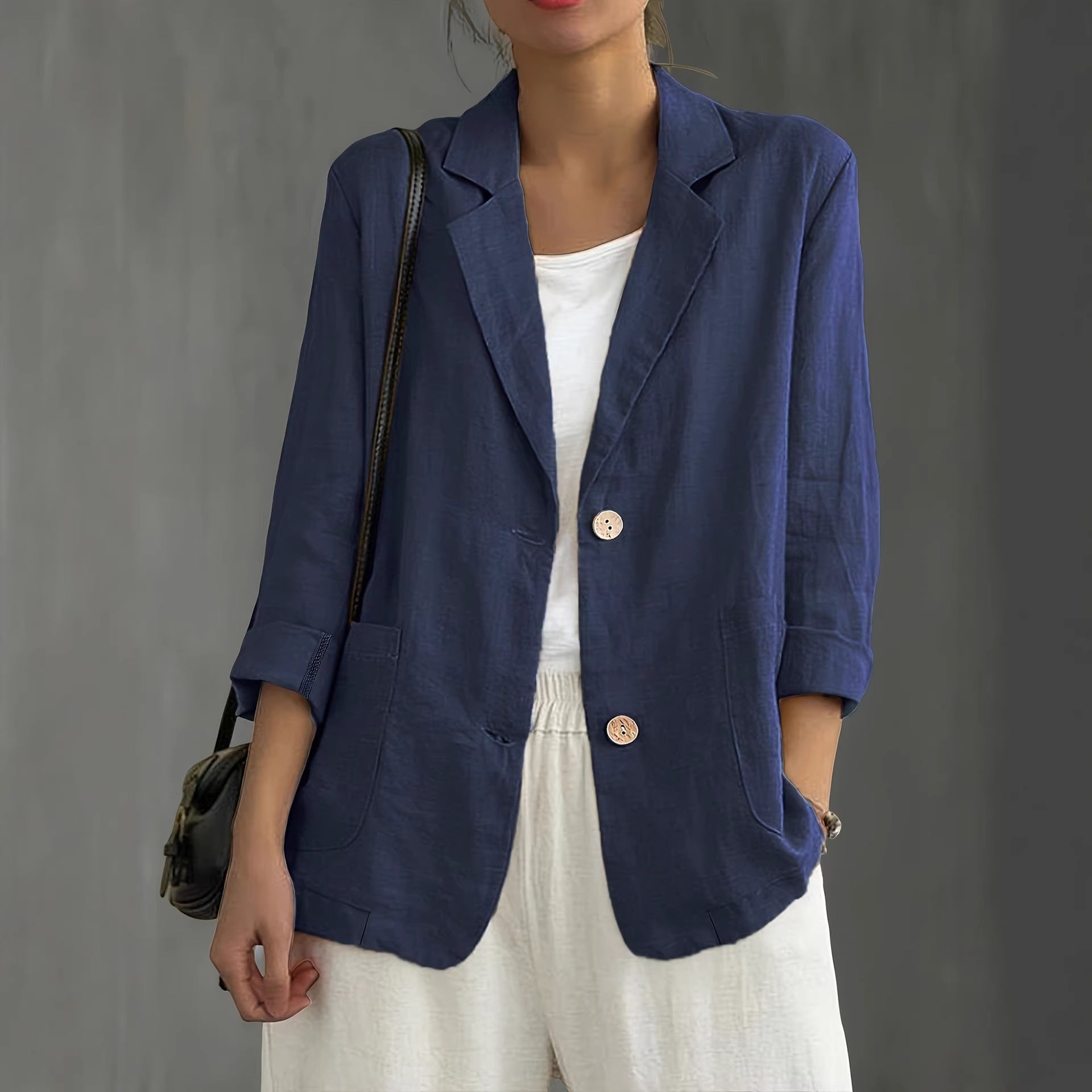 Women's Casual Long Sleeve Blazer – Slim Fit, Non‑Iron, Everyday Commuter