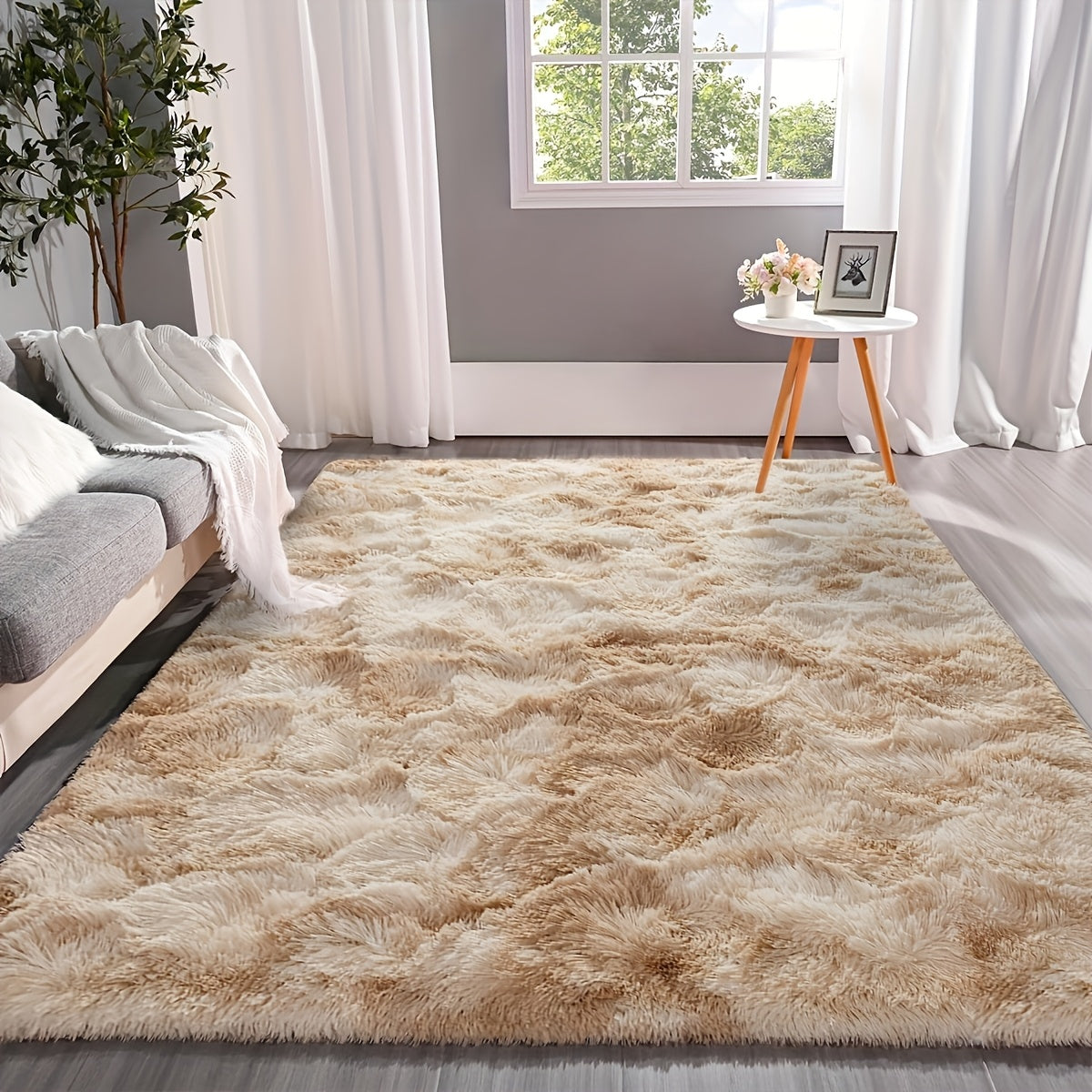 Soft Plush Drum-Shaped Carpet