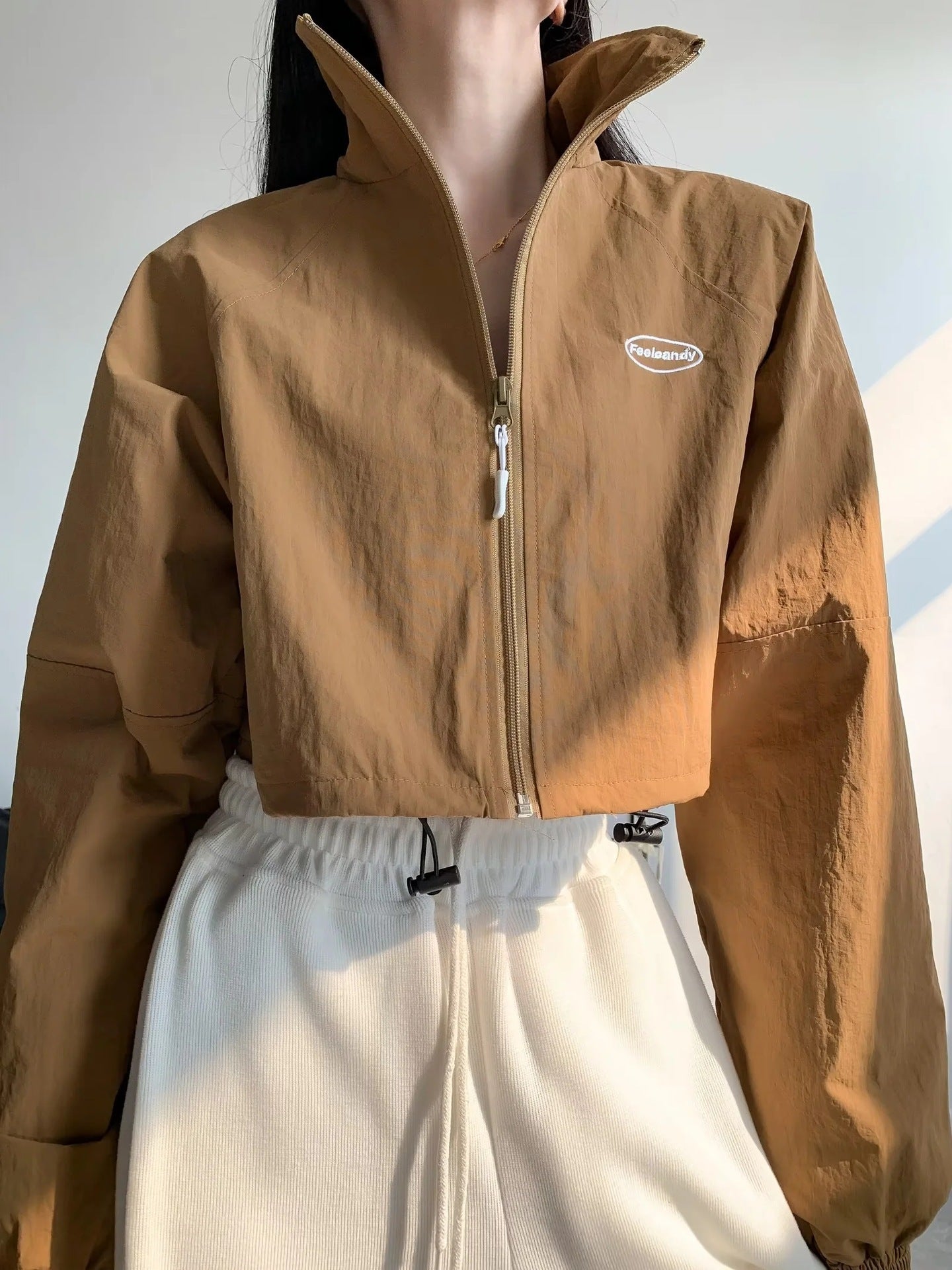 Women's Sporty Stand-Collar Windproof Cardigan Jacket