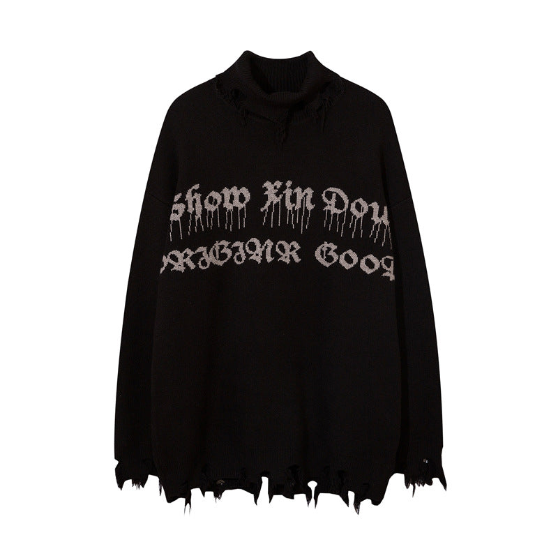 Cozy Printed Streetwear Pullover Sweater