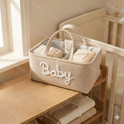 Large Capacity Multi‑Compartment Diaper Organizer Basket – Indoor/Outdoor Use