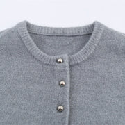 European and American Style Fashionable Spherical Button Knitted Coat